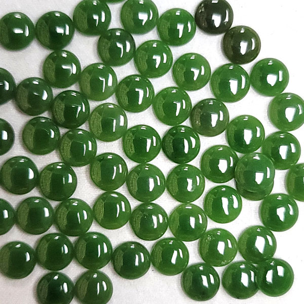 8MM ROUND CABOCHON NATURAL TAIWAN JADE(6PCS/BAG)